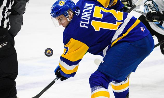 Forward Eric Florchuk with the Saskatoon Blades