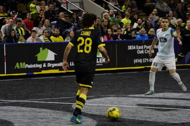 St. Louis Ambush defender Felipe Silva (95) vs. the Milwaukee Wave