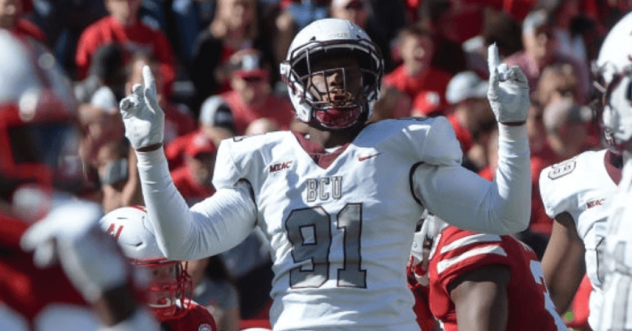 Defensive lineman Kevin Thompson with Bethune-Cookman University
