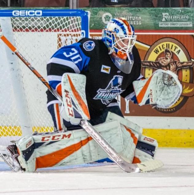 Wichita Thunder goaltender Dylan Wells