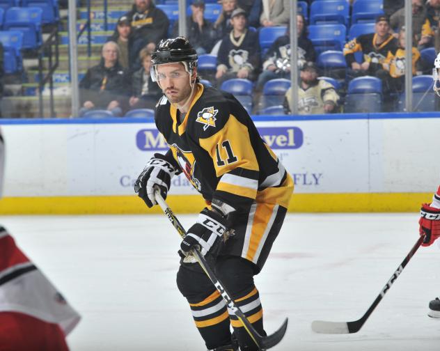 Forward Oula Palve with the Wilkes-Barre/Scranton Penguins