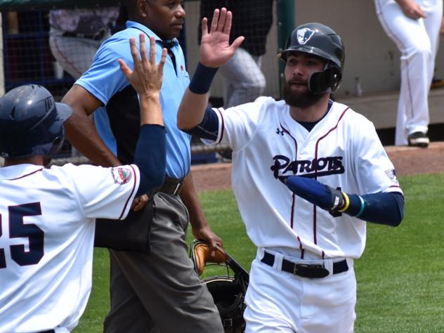 Somerset Patriots outfielder Justin Pacchioli