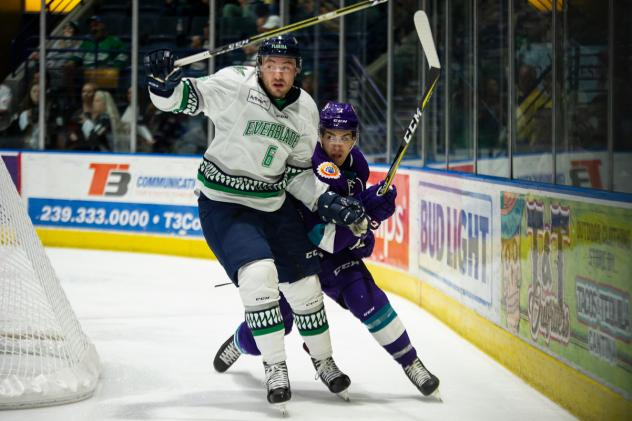 Florida Everblades defenseman Derek Sheppard