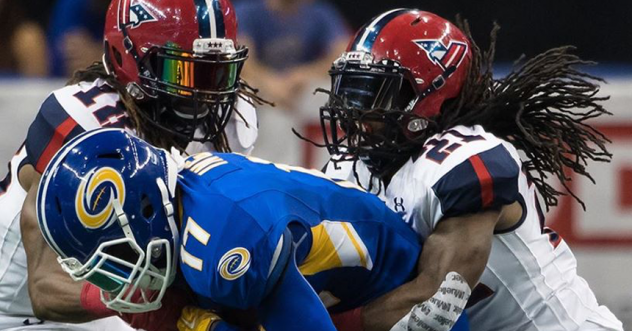 Defensive back Michael Knight with the Washington Valor