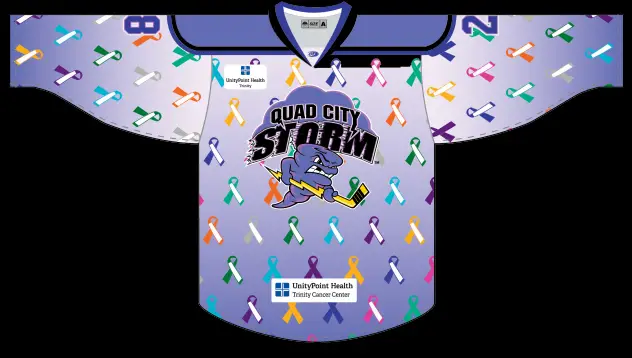 Quad City Storm Hockey Fights Cancer jersey