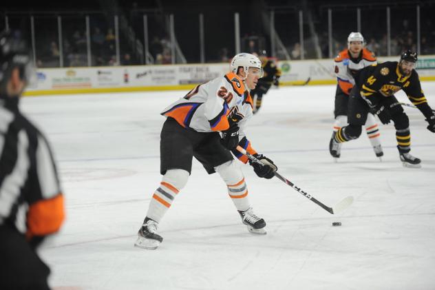 Lehigh Valley Phantoms left wing Max Willman vs. the Providence Bruins