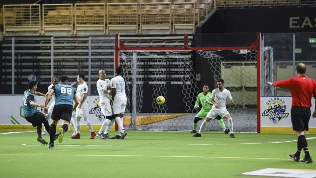St. Louis Ambush fires a shot against the Orlando SeaWolves