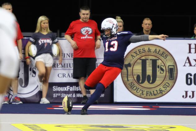 Sioux Falls Storm kicker Parker Douglass
