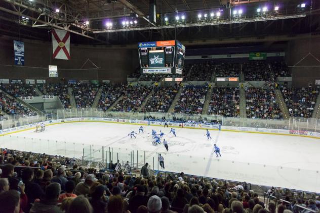 Sellout crowd at Bay Center, home of the Pensacola Ice Flyers