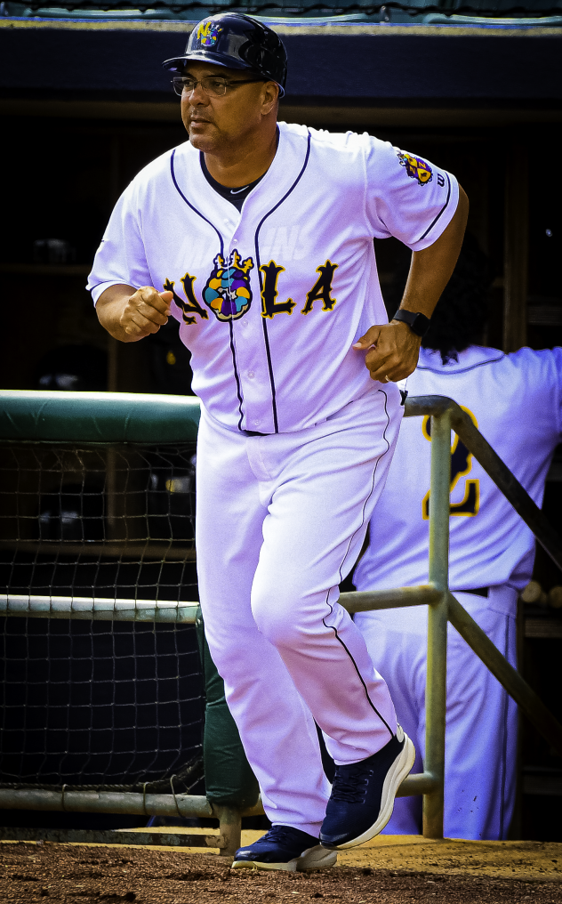 Manager Keith Johnson with the New Orleans Baby Cakes