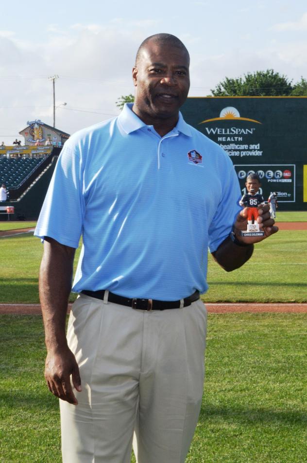 Chris Doleman with his York Revolution bobblehead