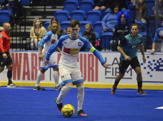 Utica City FC with possession vs.  the St. Louis Ambush