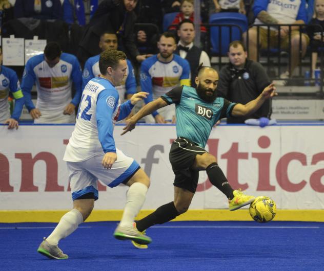 St. Louis Ambush and Utica City FC vie for the ball