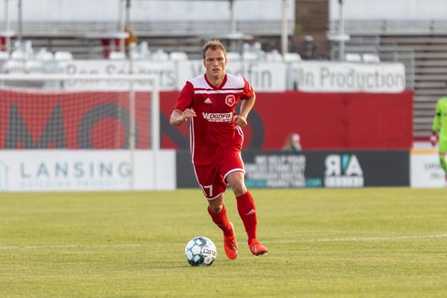Defender Eli Lockaby with the Richmond Kickers