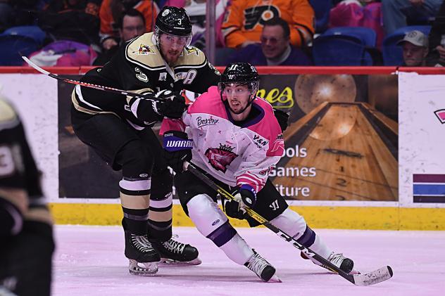Wheeling Nailers battle the Reading Royals