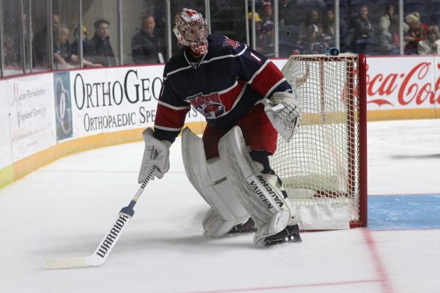 Macon Mayhem goaltender Hayden Stewart