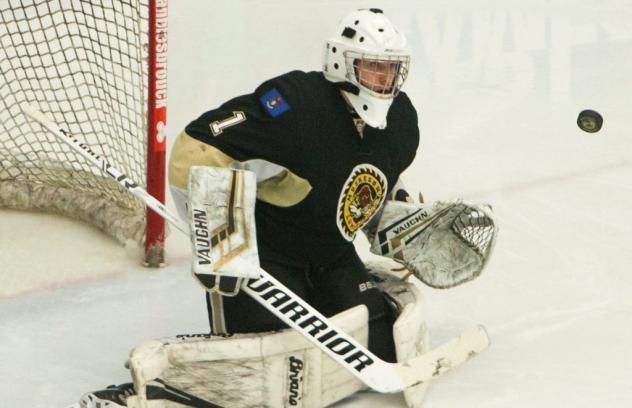 Goaltender Ryan McInchak with the Muskegon Lumberjacks