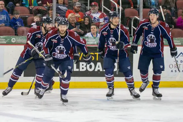 Tulsa Oilers on the ice