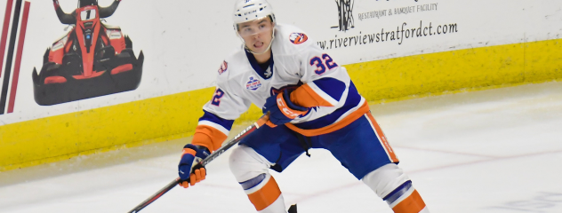 Defenseman David Quenneville with the Bridgeport Sound Tigers