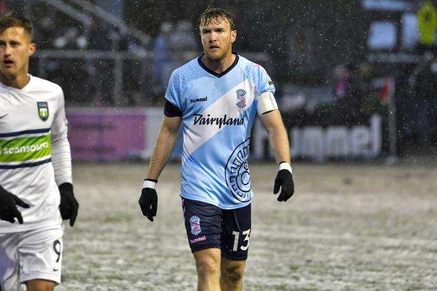 Forward Madison center back Connor Tobin