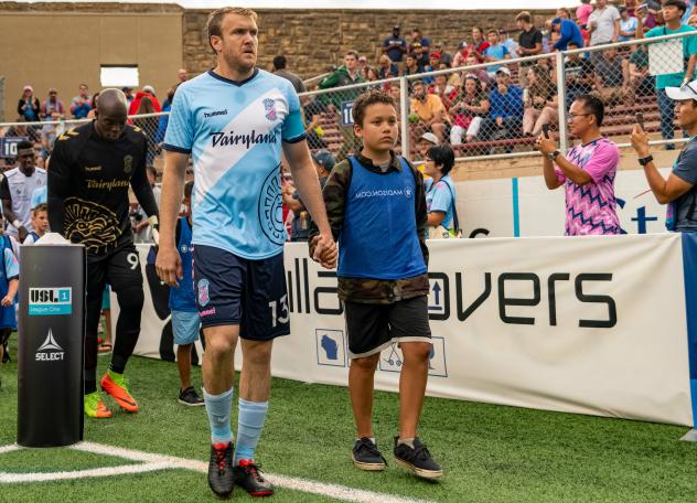 Forward Madison center back Connor Tobin