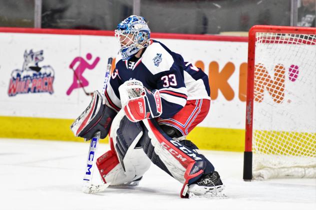 Hartford Wolf Pack goaltender Tom McCollum