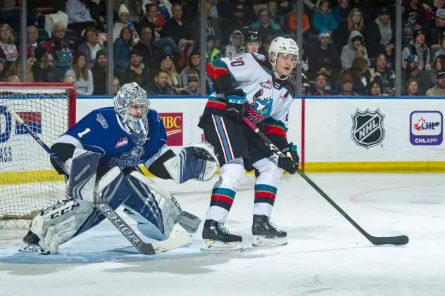 Kelowna Rockets center Matthew Wedman vs. the Victoria Royals