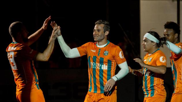 Florida Tropics celebrate a goal