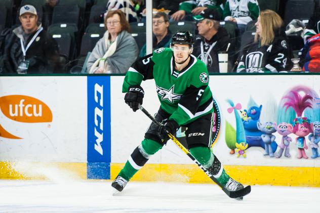 Texas Stars defenseman Emil Djuse