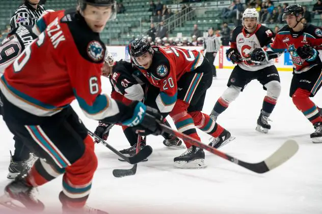 Kelowna Rockets battle the Prince George Cougars