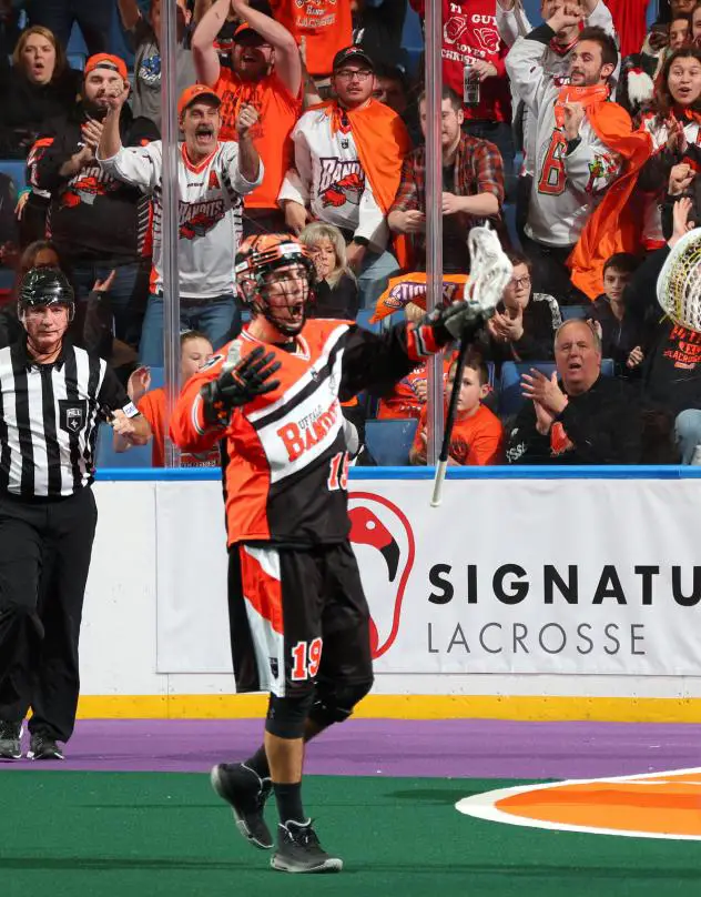 Forward Dallas Bridle with the Buffalo Bandits