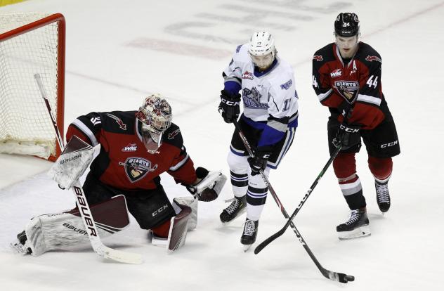 Vancouver Giants goaltender Trent Miner vs. the Victoria Royals