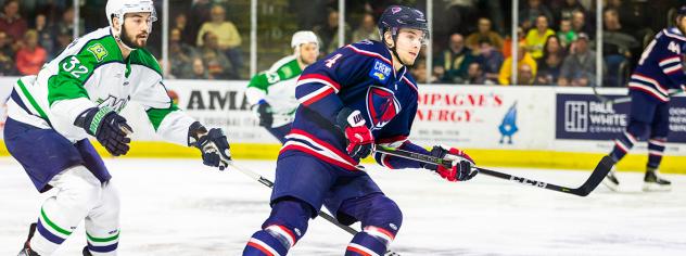 South Carolina Stingrays defenseman Tom Parisi vs. the Maine Mariners