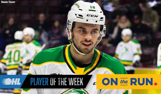 Liam Foudy of the London Knights