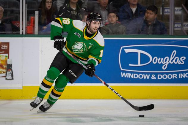 Liam Foudy of the London Knights