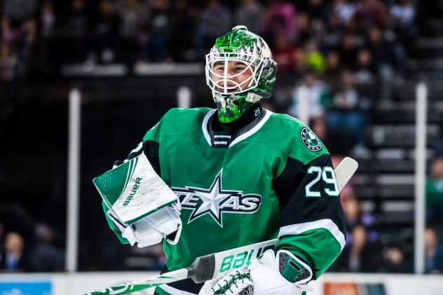 Texas Stars goaltender Jake Oettinger