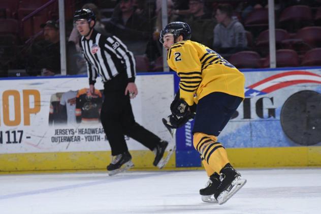 Defenseman Austin McEneny with the Norfolk Admirals