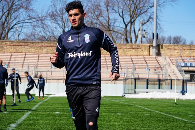 Forward Madison FC defender Gustavo Fernandes