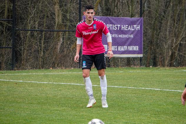 Forward Madison FC defender Gustavo Fernandes