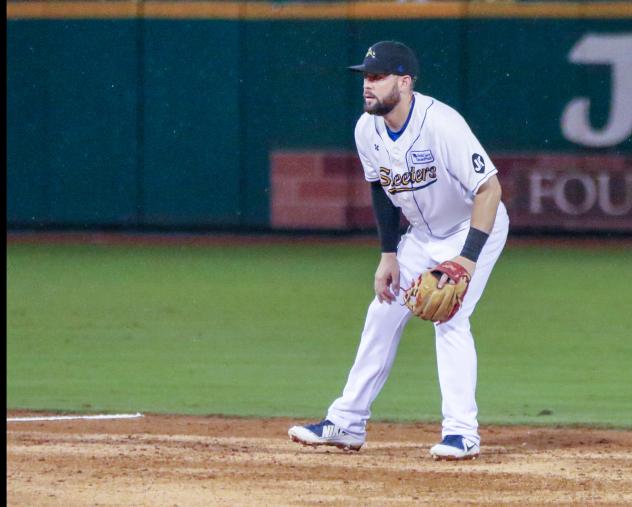 Infielder Jason Martinson with the Sugar Land Skeeters