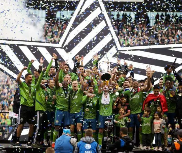 Seattle Sounders FC celebrate 2019's MLS Cup victory