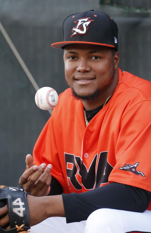 Pitcher Yordy Cabrera with the Richmond Flying Squirrels