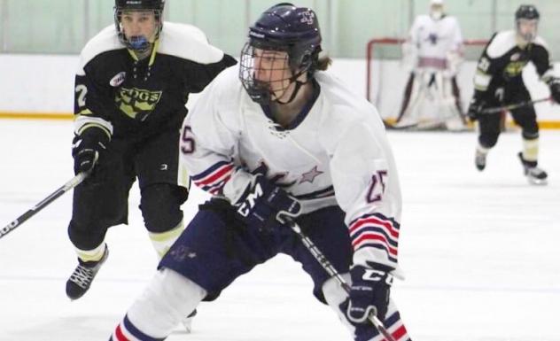 Forward Corey Tumenas with the NA3HL's New England Stars