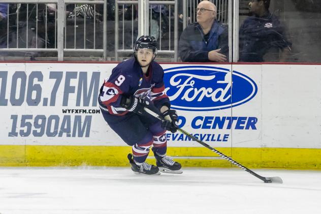 Austin Plevy of the Evansville Thunderbolts