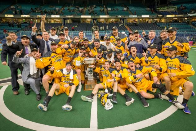 Georgia Swarm celebrate a championship