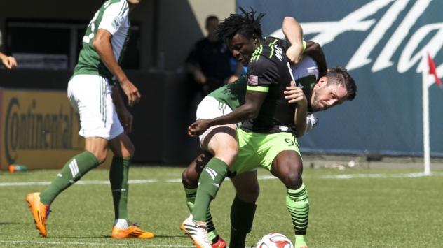 Seattle Sounders FC vs. archrival Portland Timbers at Providence Park in 2014