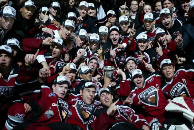 Vancouver Giants celebrate the 2007 Memorial Cup Championship