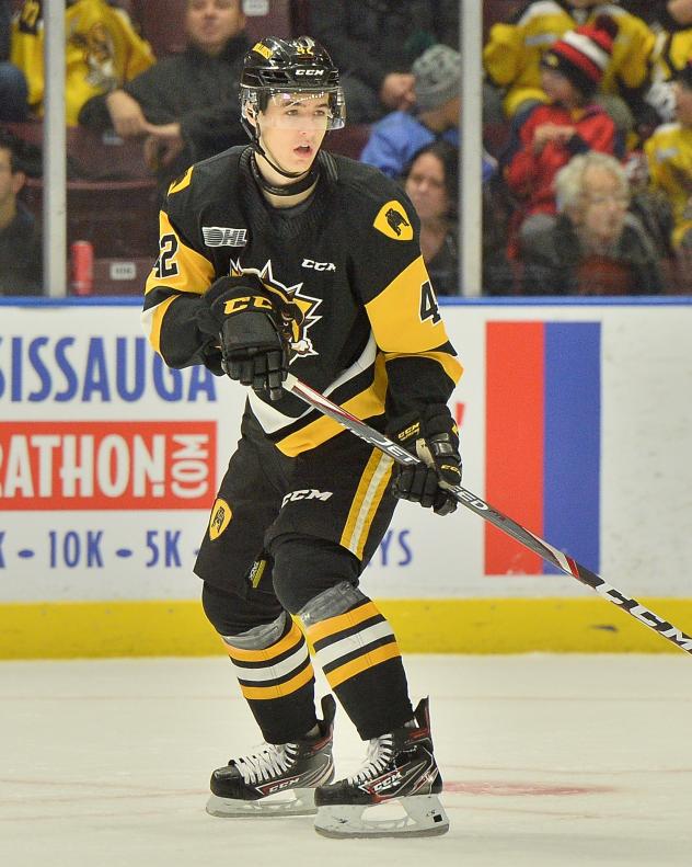 Defenceman Cameron Supryka with the Hamilton Bulldogs