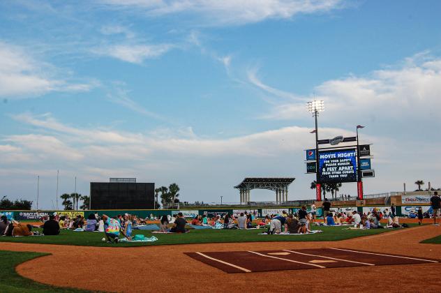 A Movie Night at Blue Wahoos Stadium, home of the Pensacola Blue Wahoos