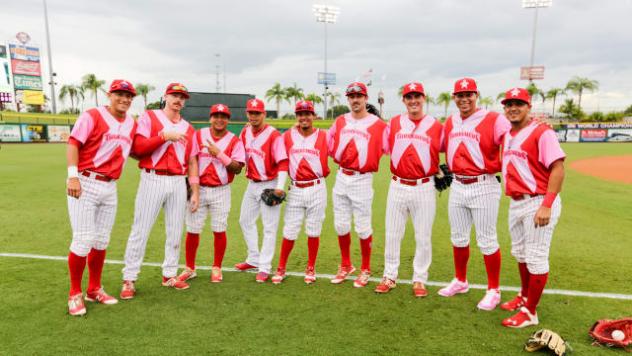 Clearwater Threshers in their Pitch for Pink jerseys